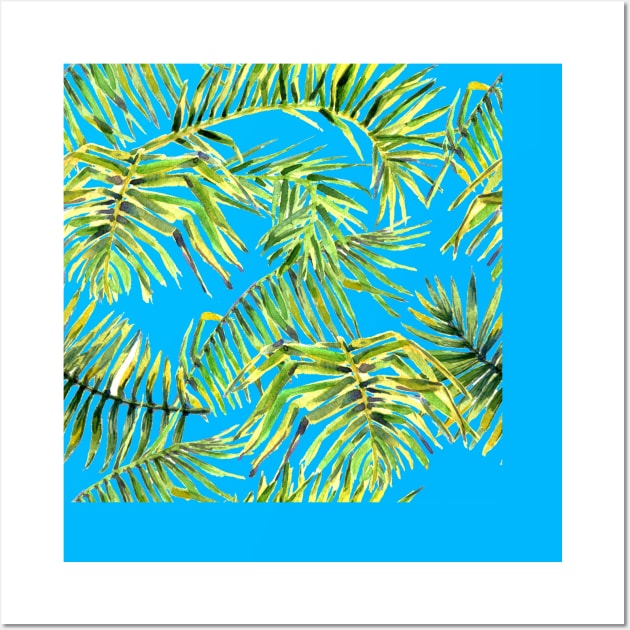 Seamless Watercolor tropic Wall Art by Olga Berlet